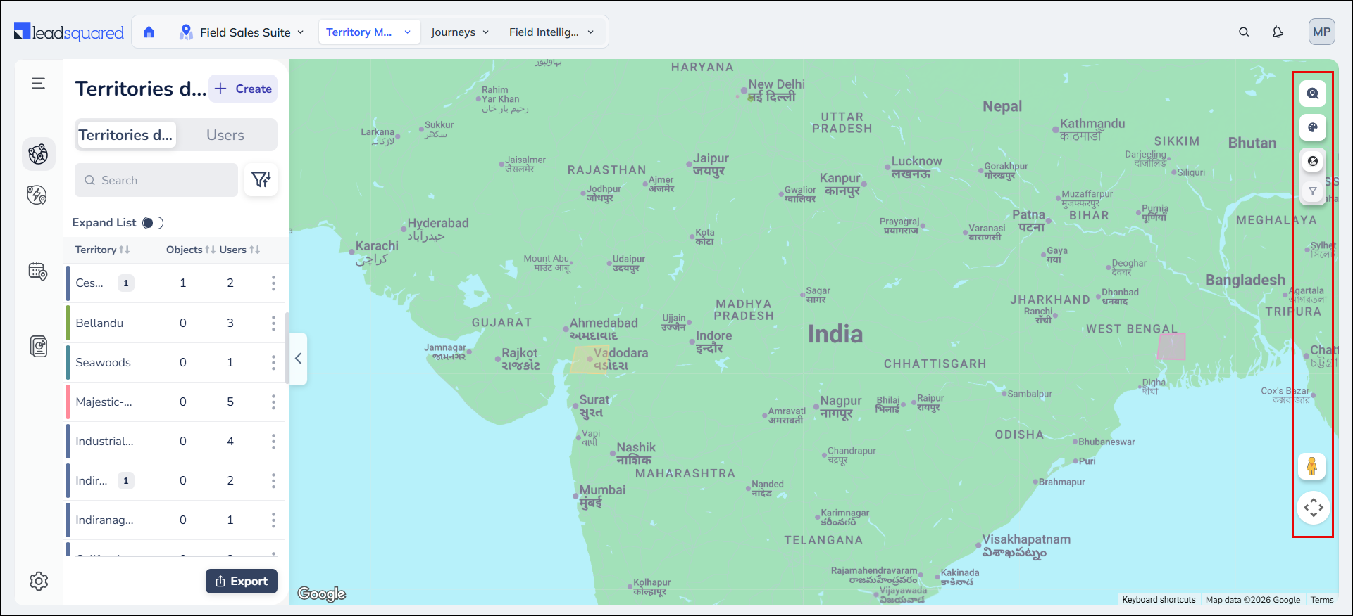 Leadsquared - Territories