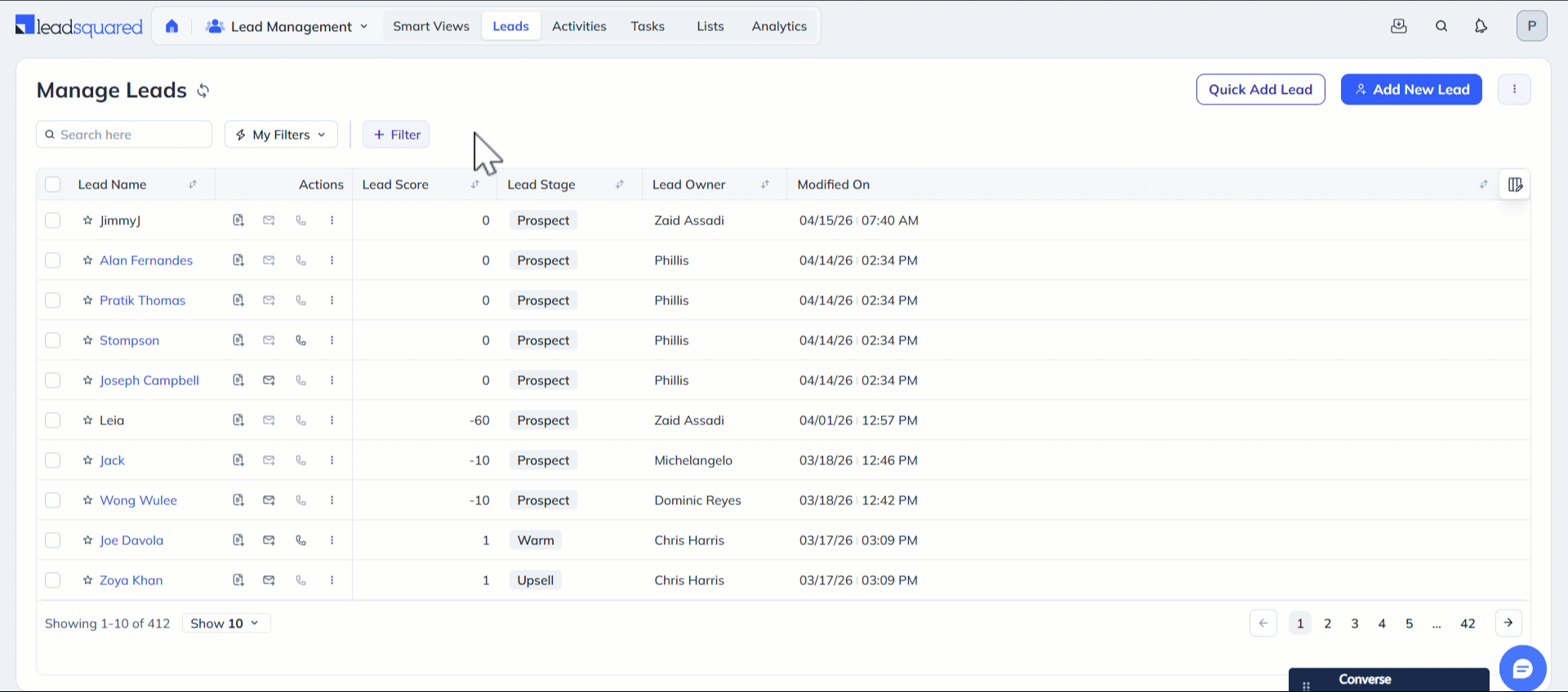 Leadsquared - Share Lead Via Email
