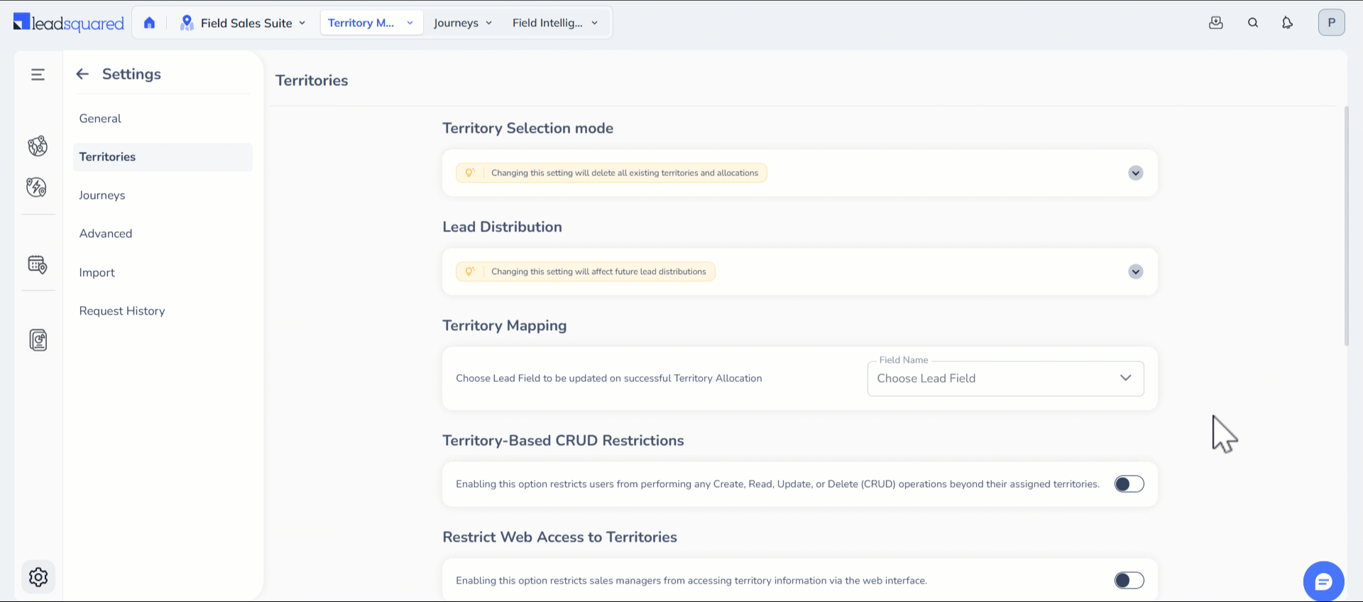 Leadsquared - Territories