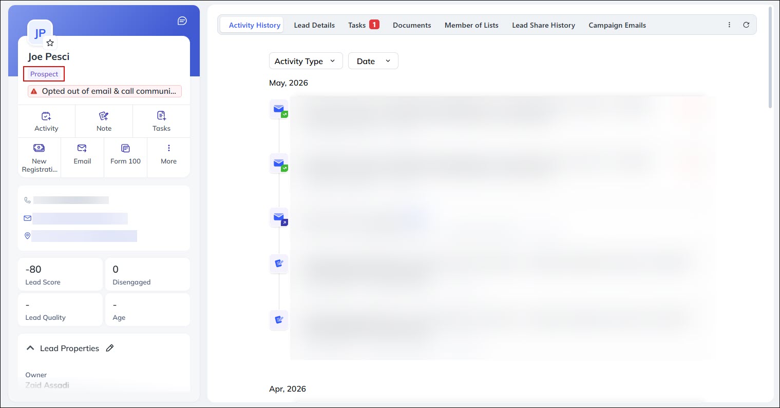 Leadsquared - Manage Lead Stages