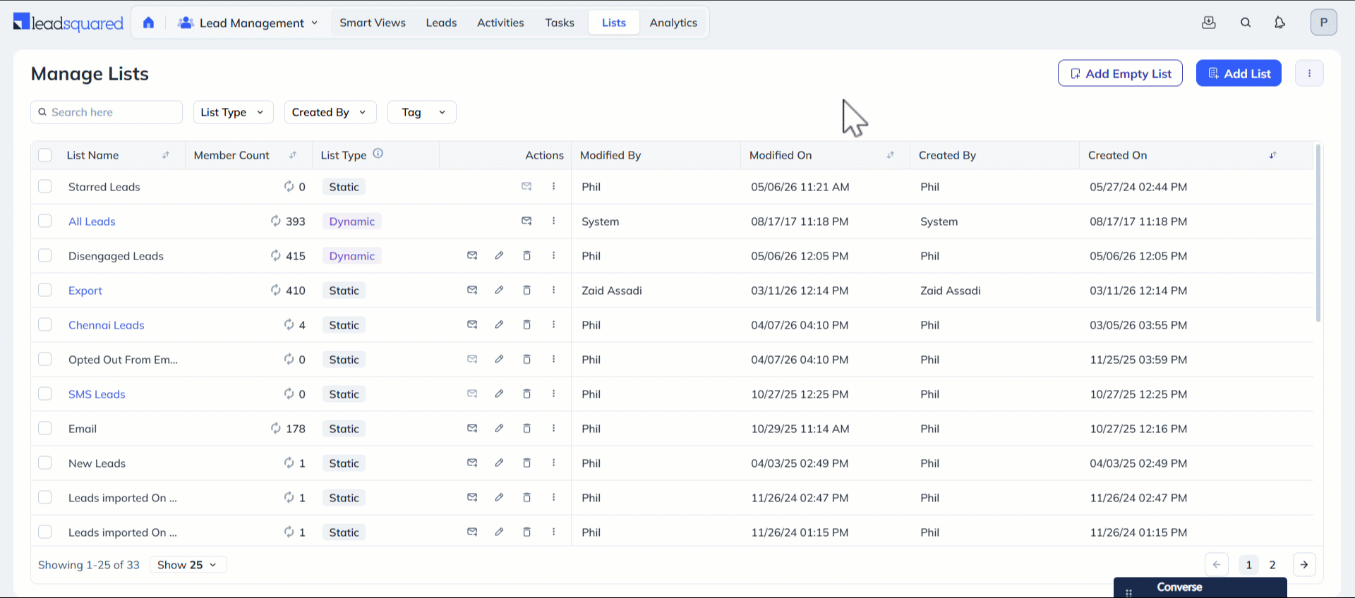 Leadsquared - Manage Lead Stages