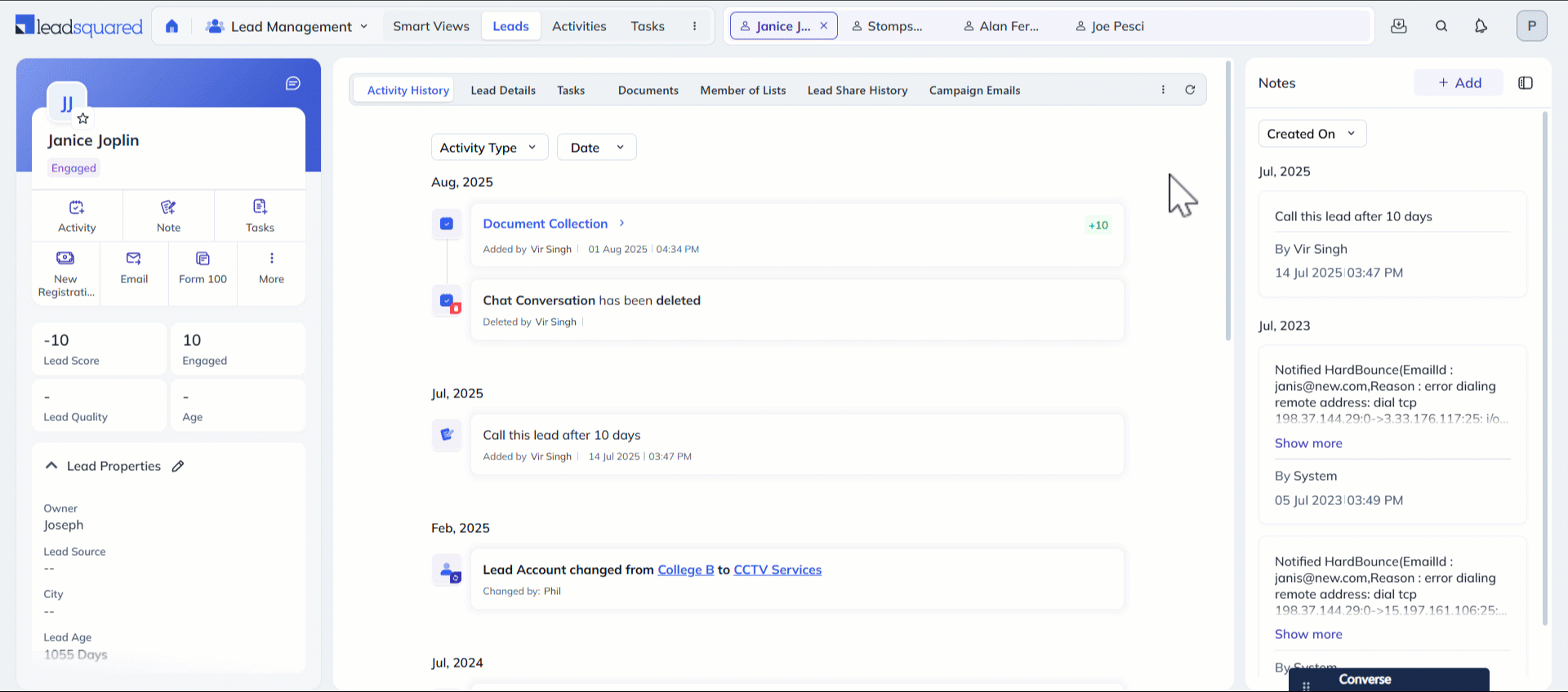 Leadsquared - Lead Details View Customization