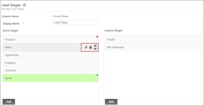 Managing and Configuring Lead Stages - Help & Support