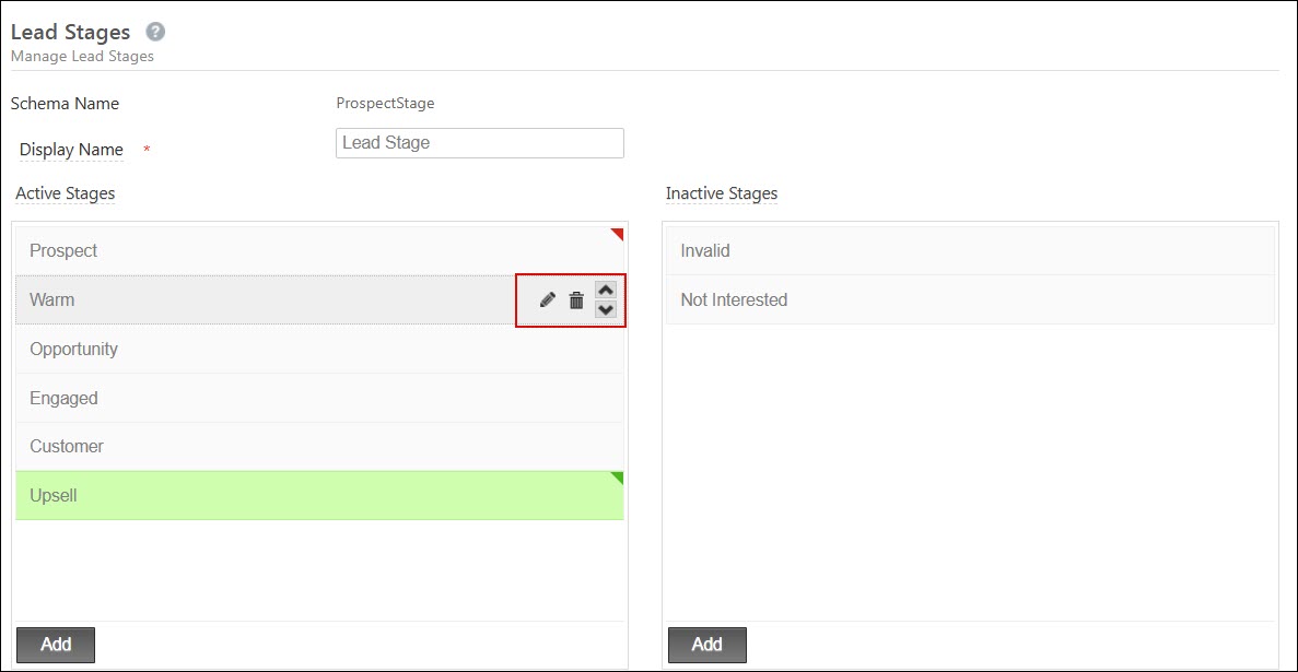 Leadsquared - Manage Lead Stages