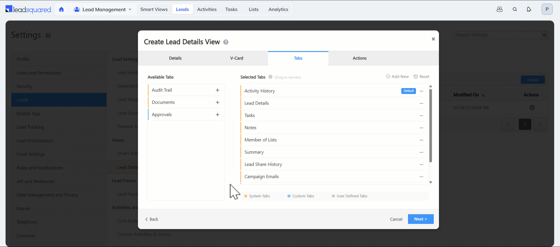 Leadsquared - Lead Deatils View Customization