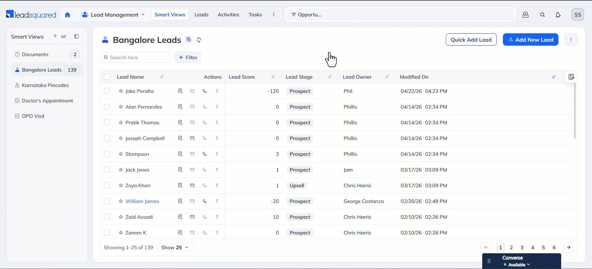 LeadSquared Service CRM_Tickets on Lead Details