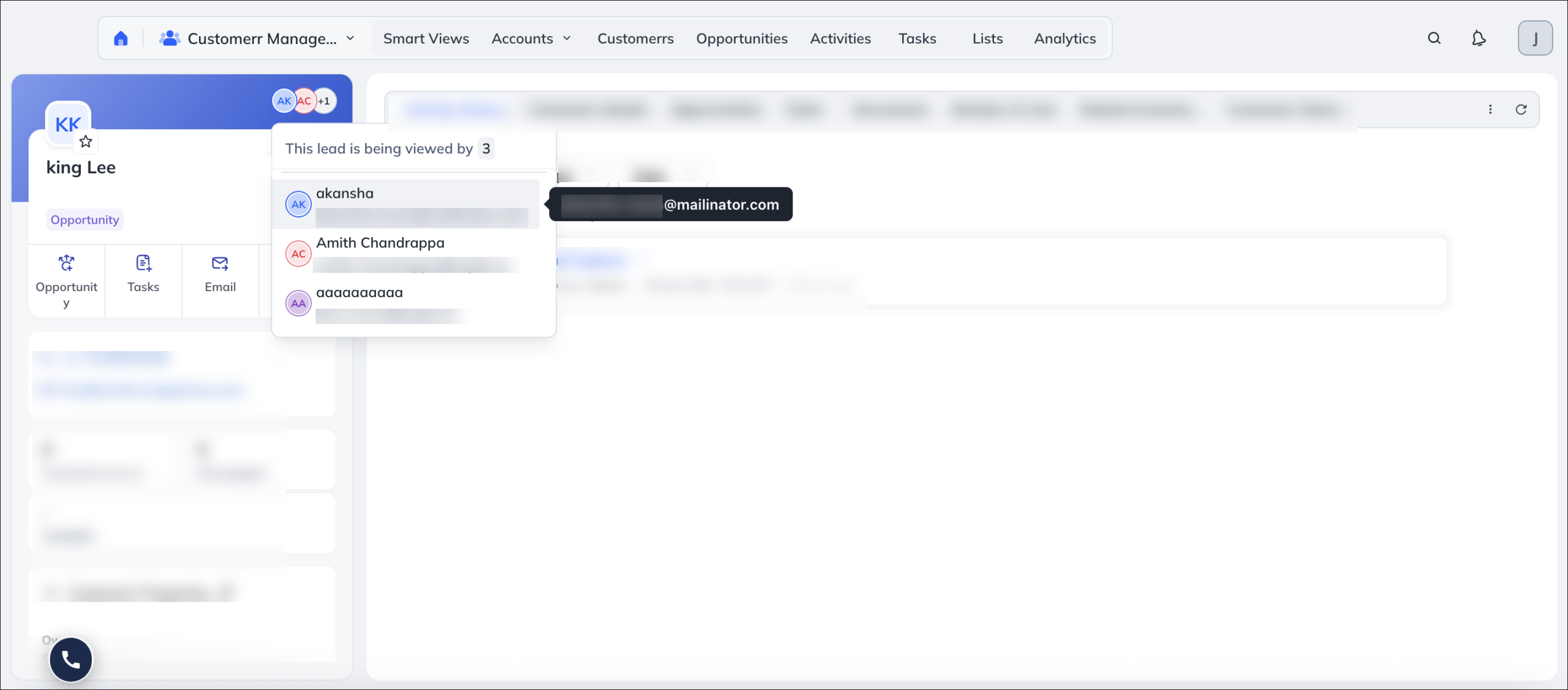 Leadsquared - Lead Details Page