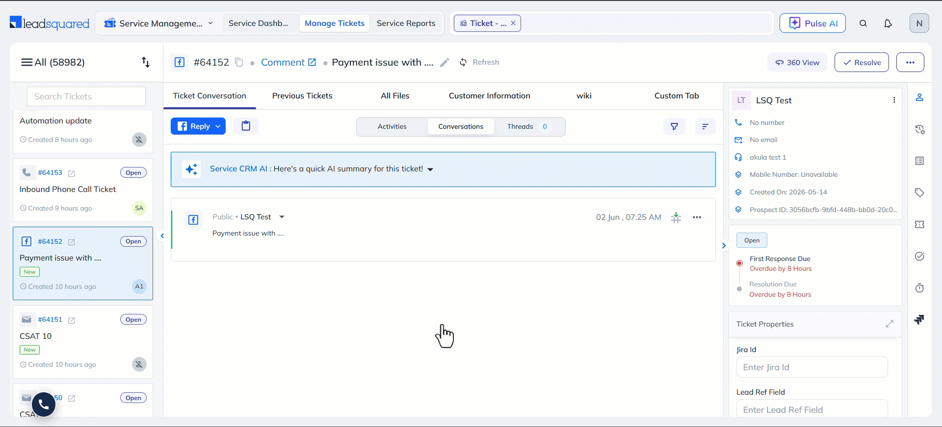 LeadSquared Service CRM Product Updates