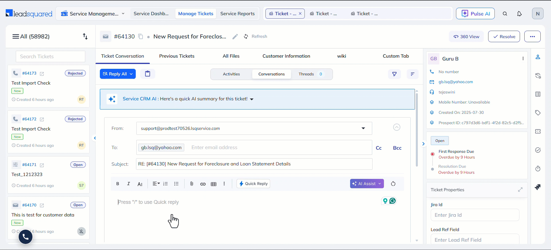 LeadSquared Service CRM Product Updates