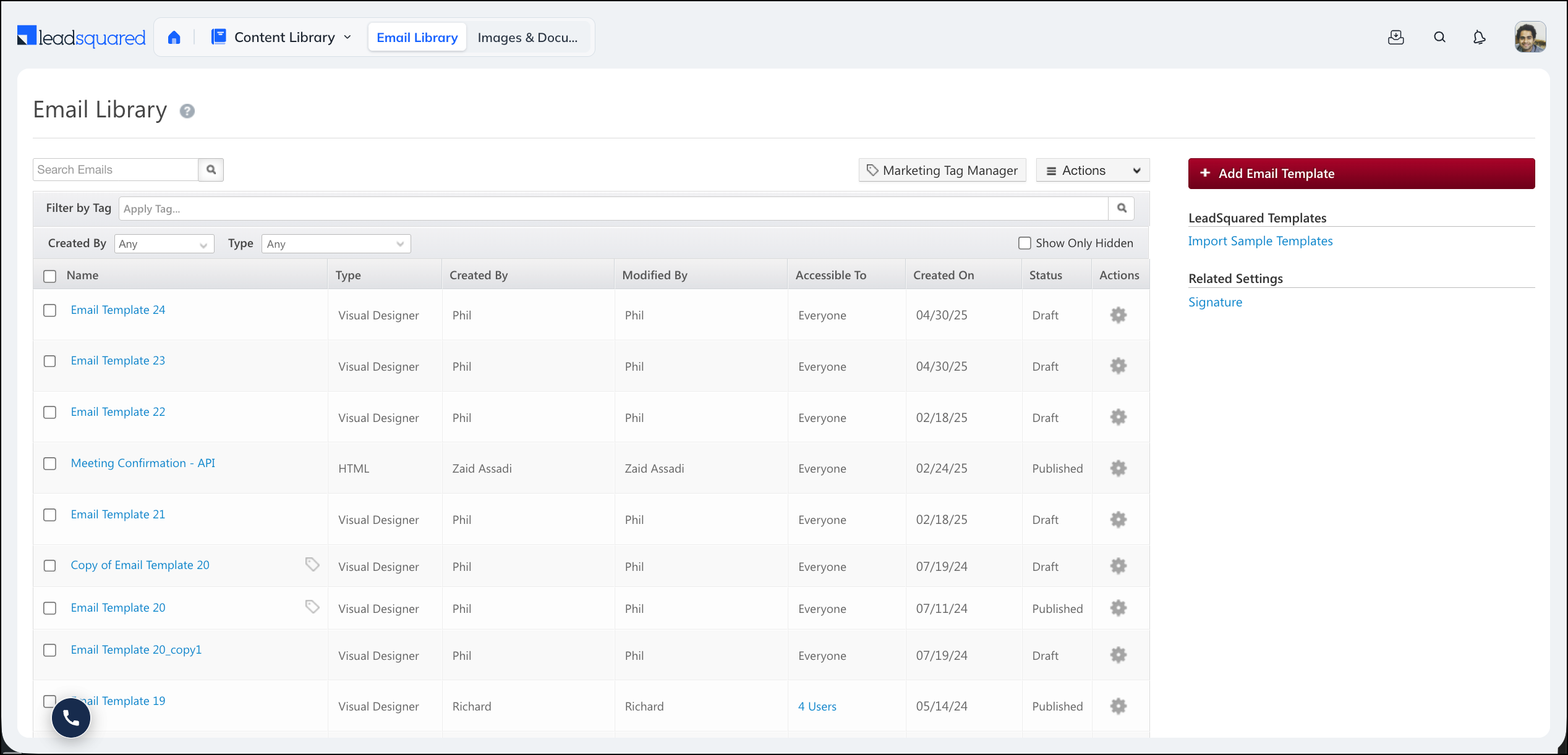 email library