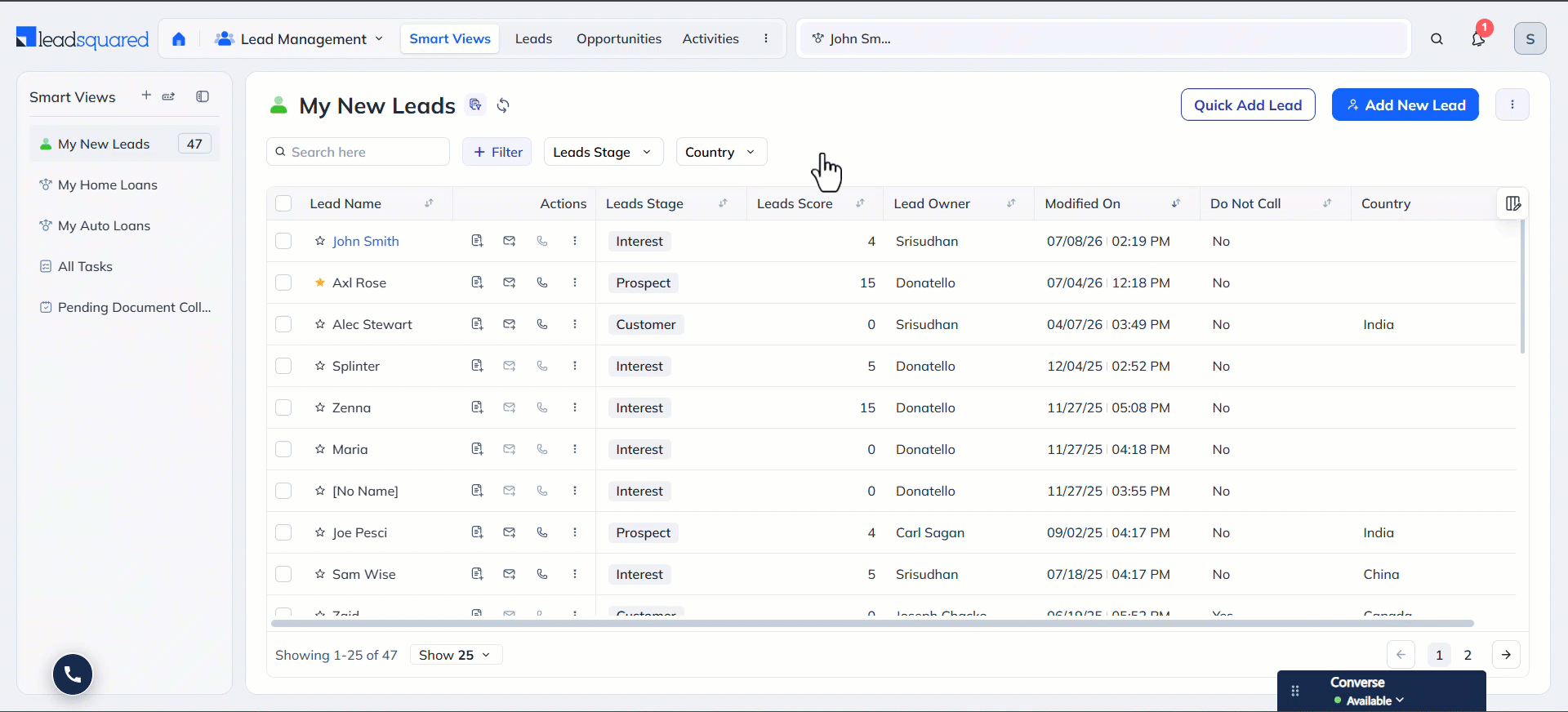 LeadSquared Opportunity Details Customisation
