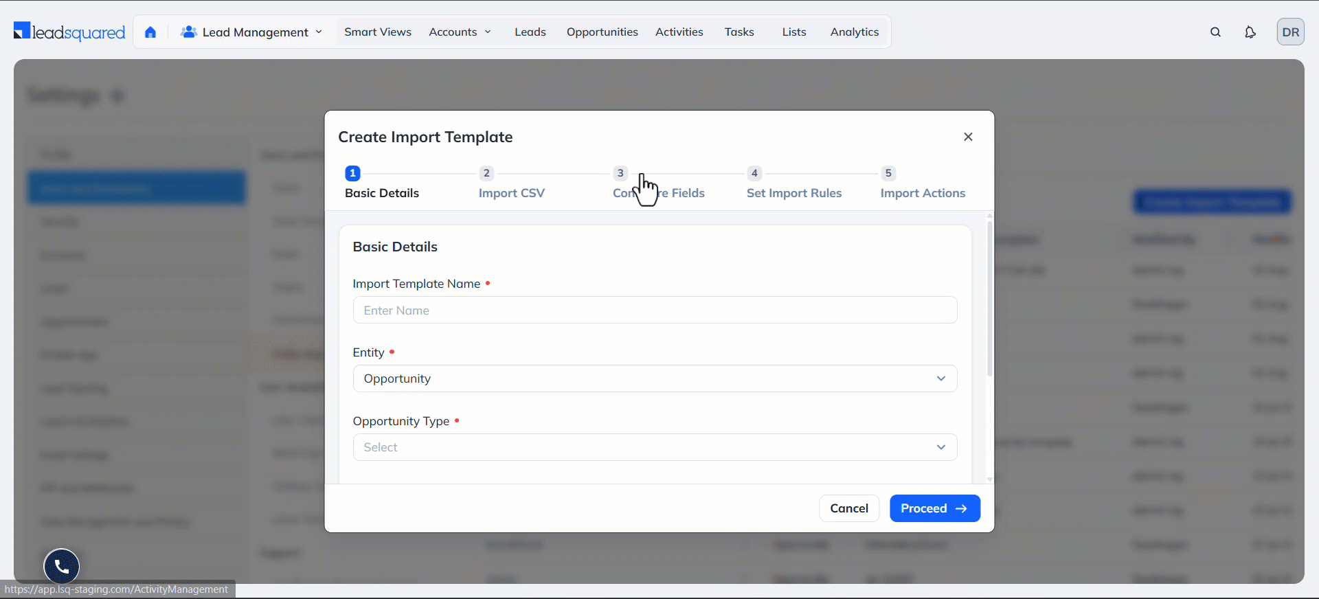 LeadSquared Opportunity Import Template