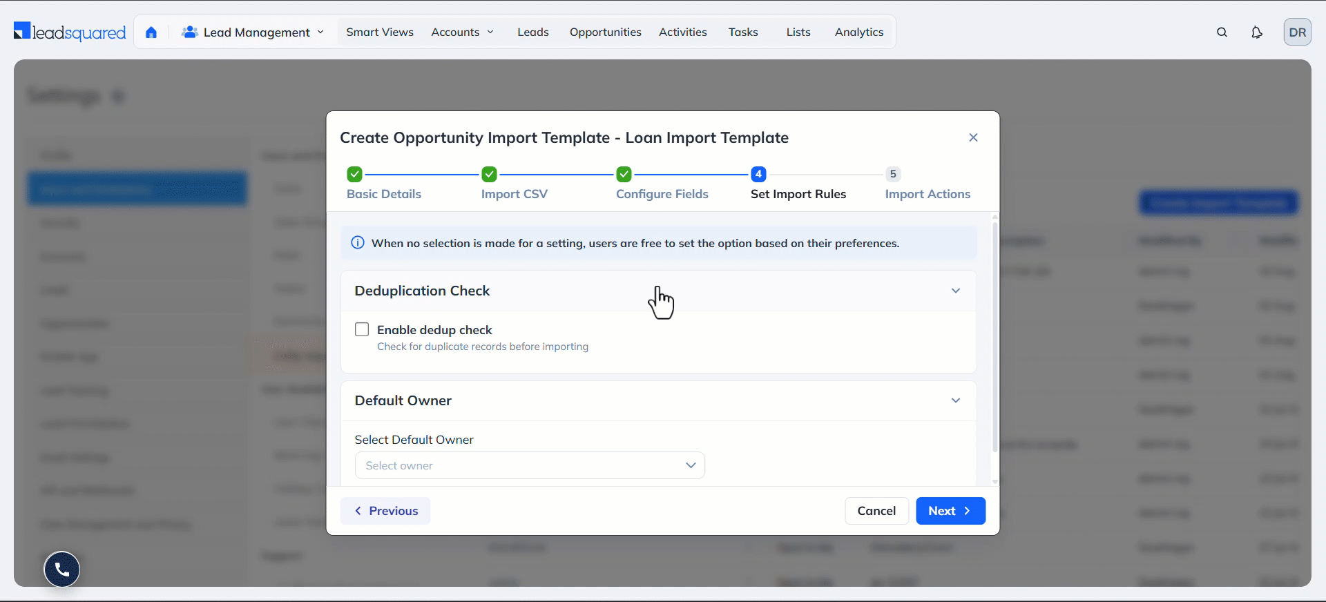 LeadSquared Opportunity Import Template