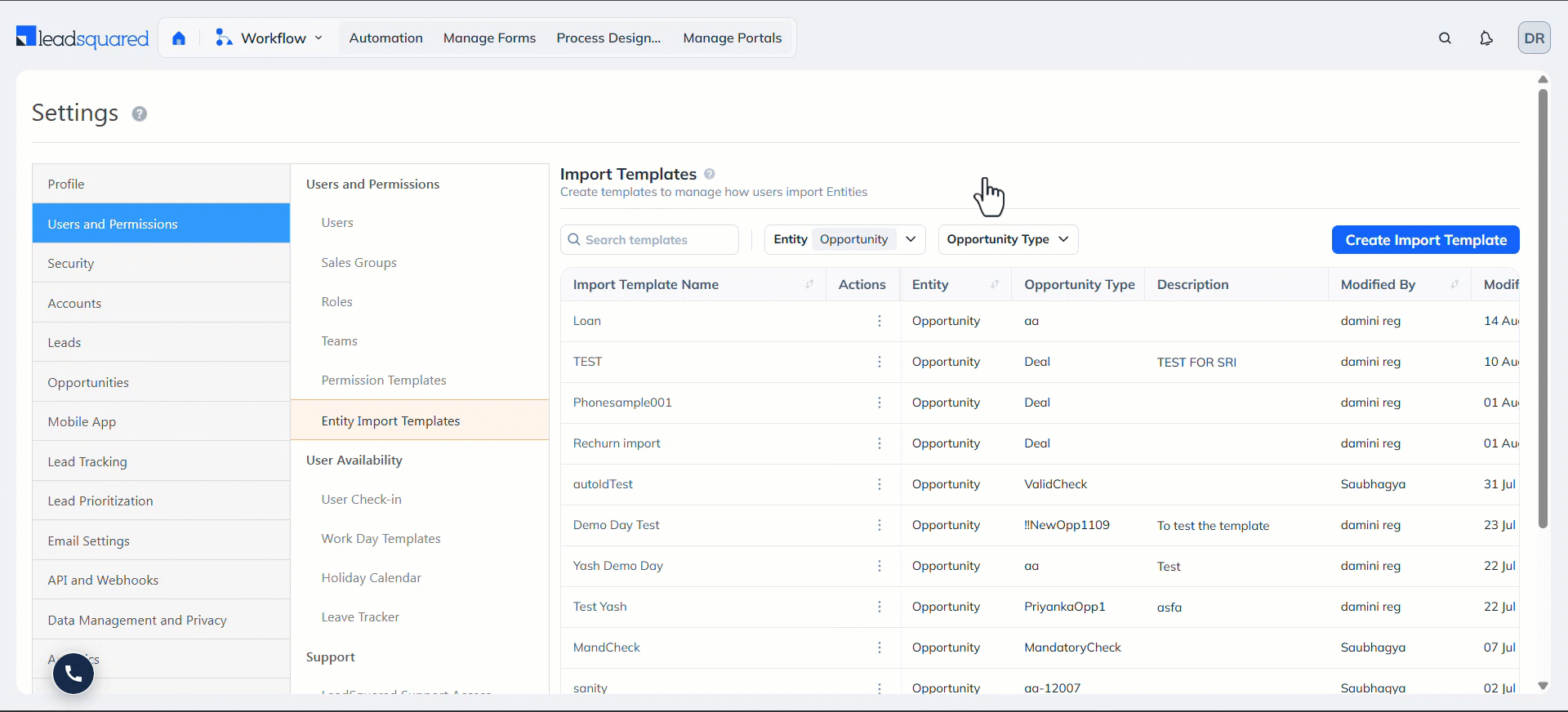 LeadSquared Opportunity Import Template