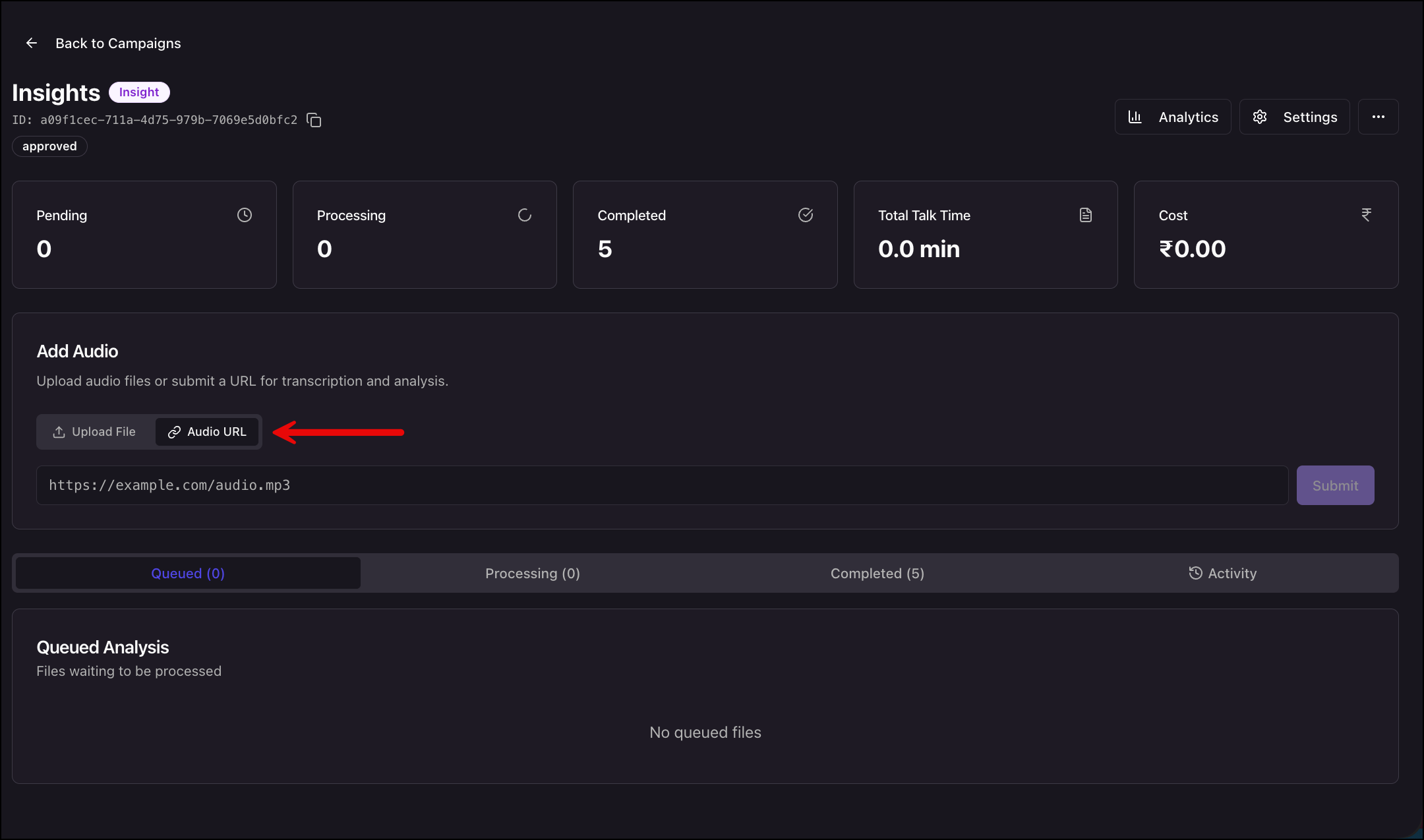 audio url