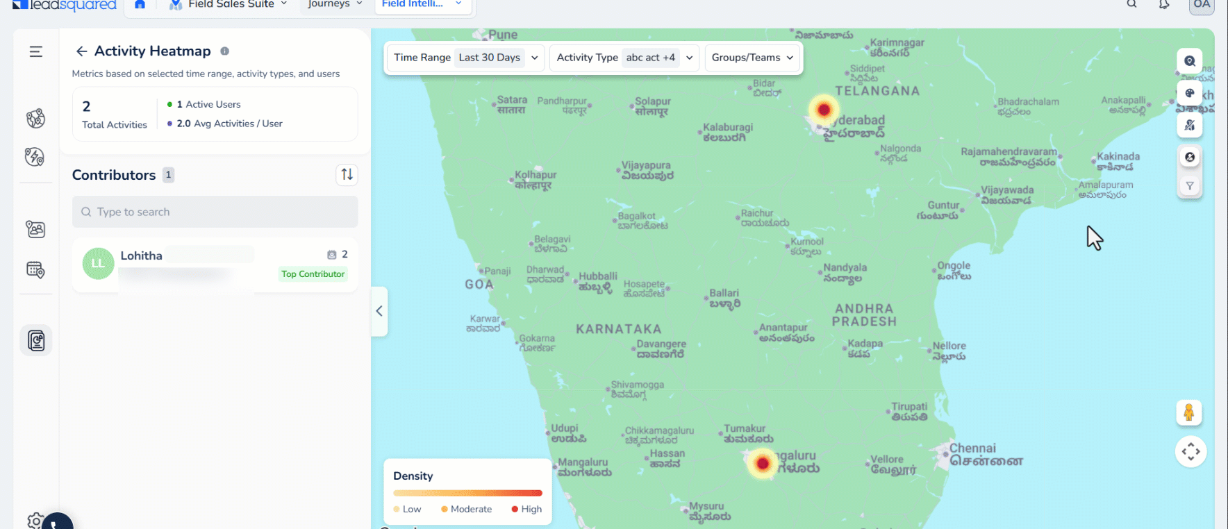 Leadsquared - Activity Heatmaps