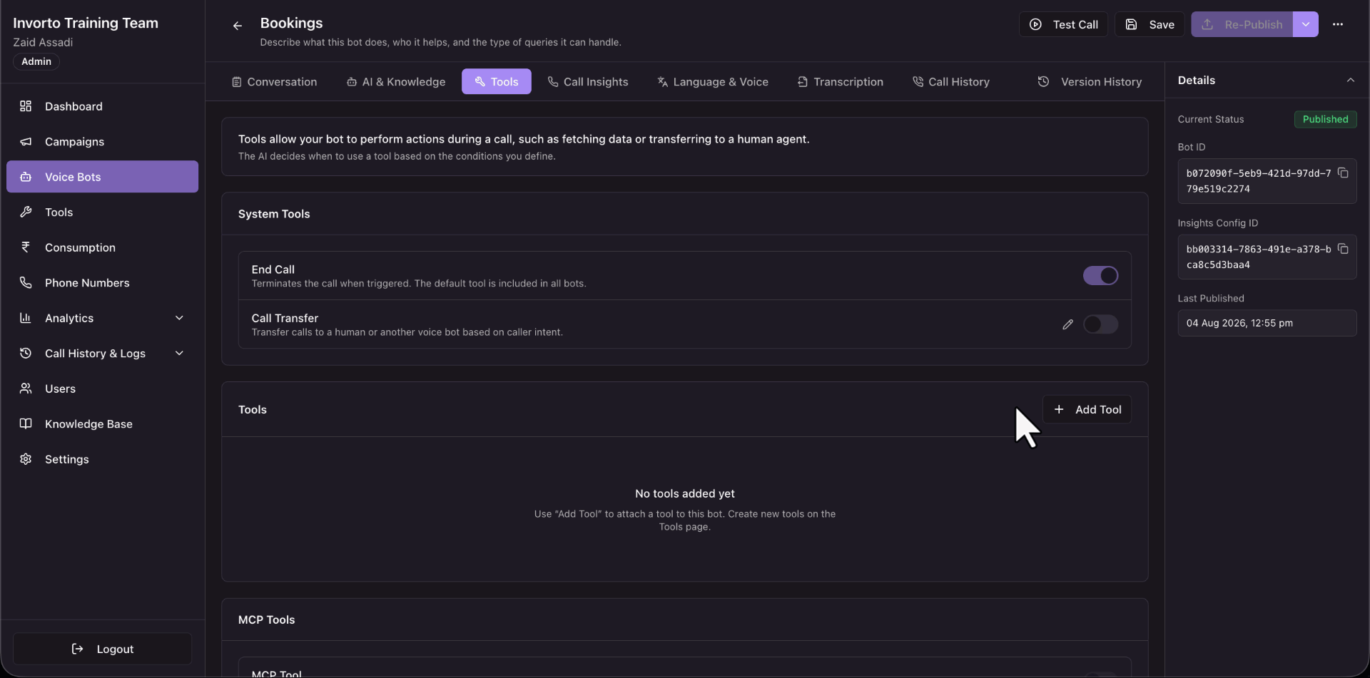 add tool to a bot