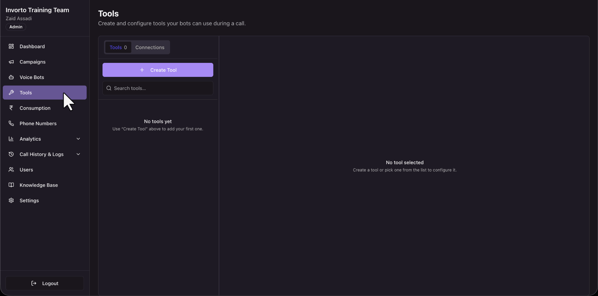 create a tool step 1