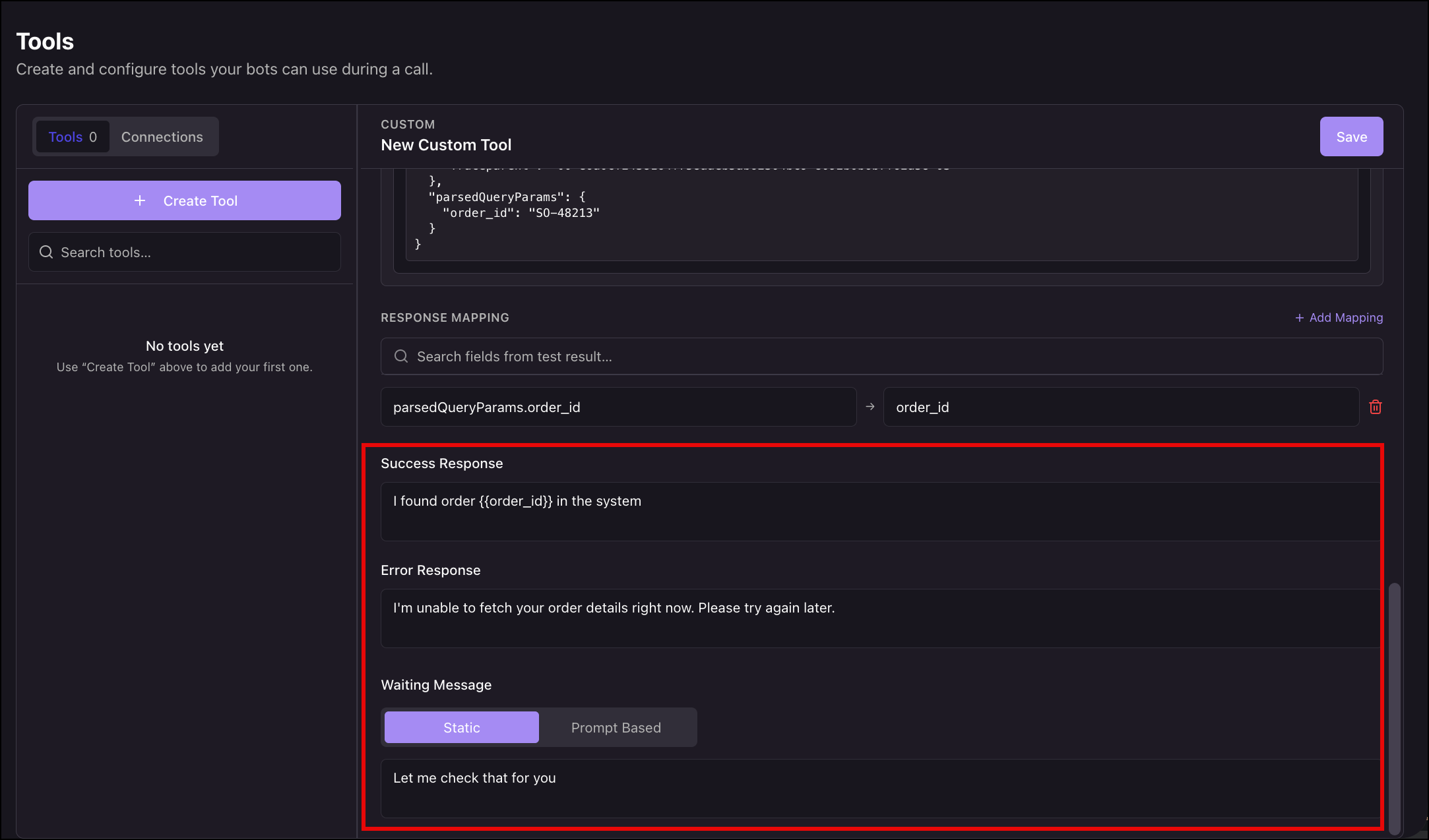 tools success and error