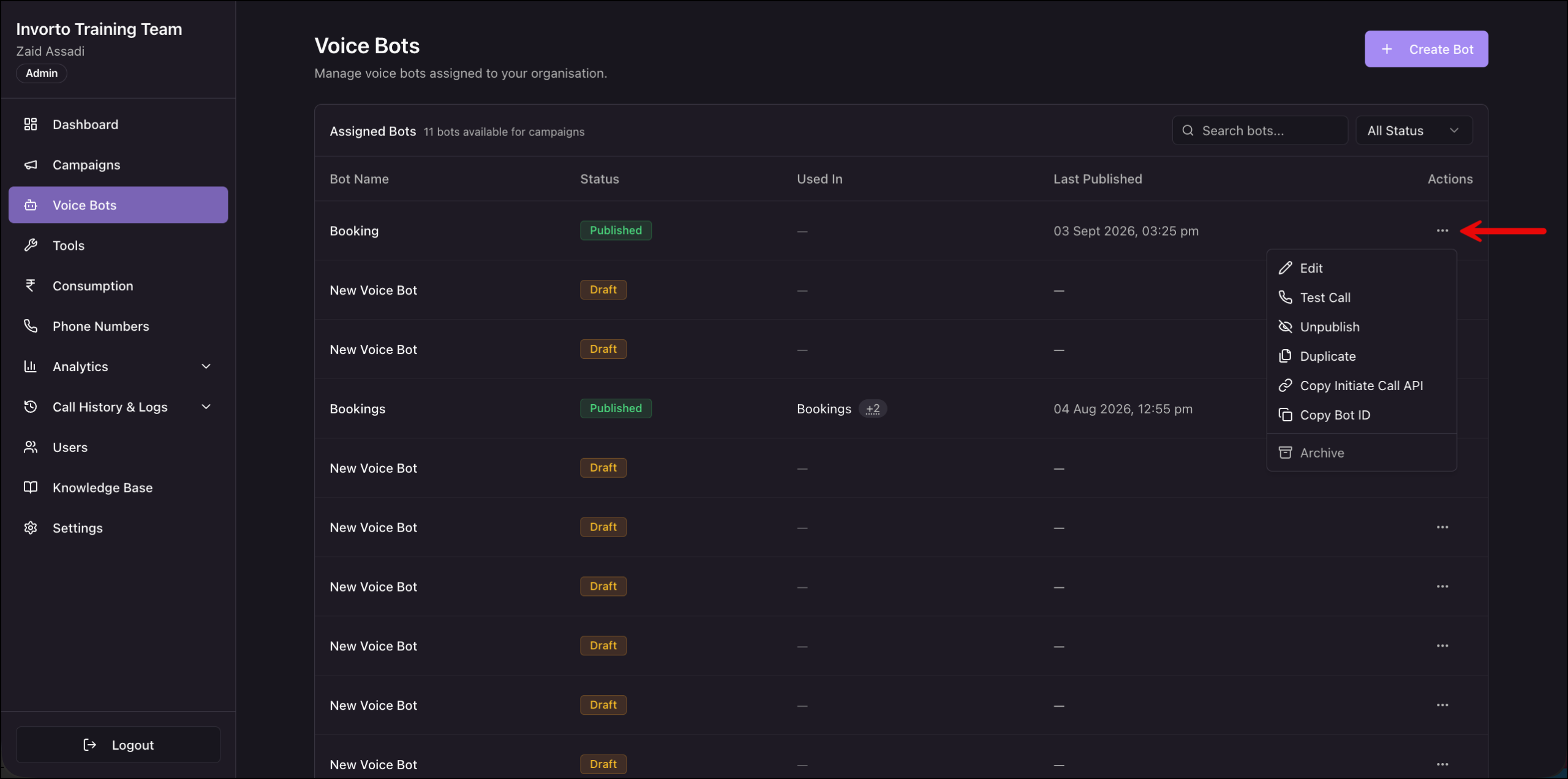 vocie bot list