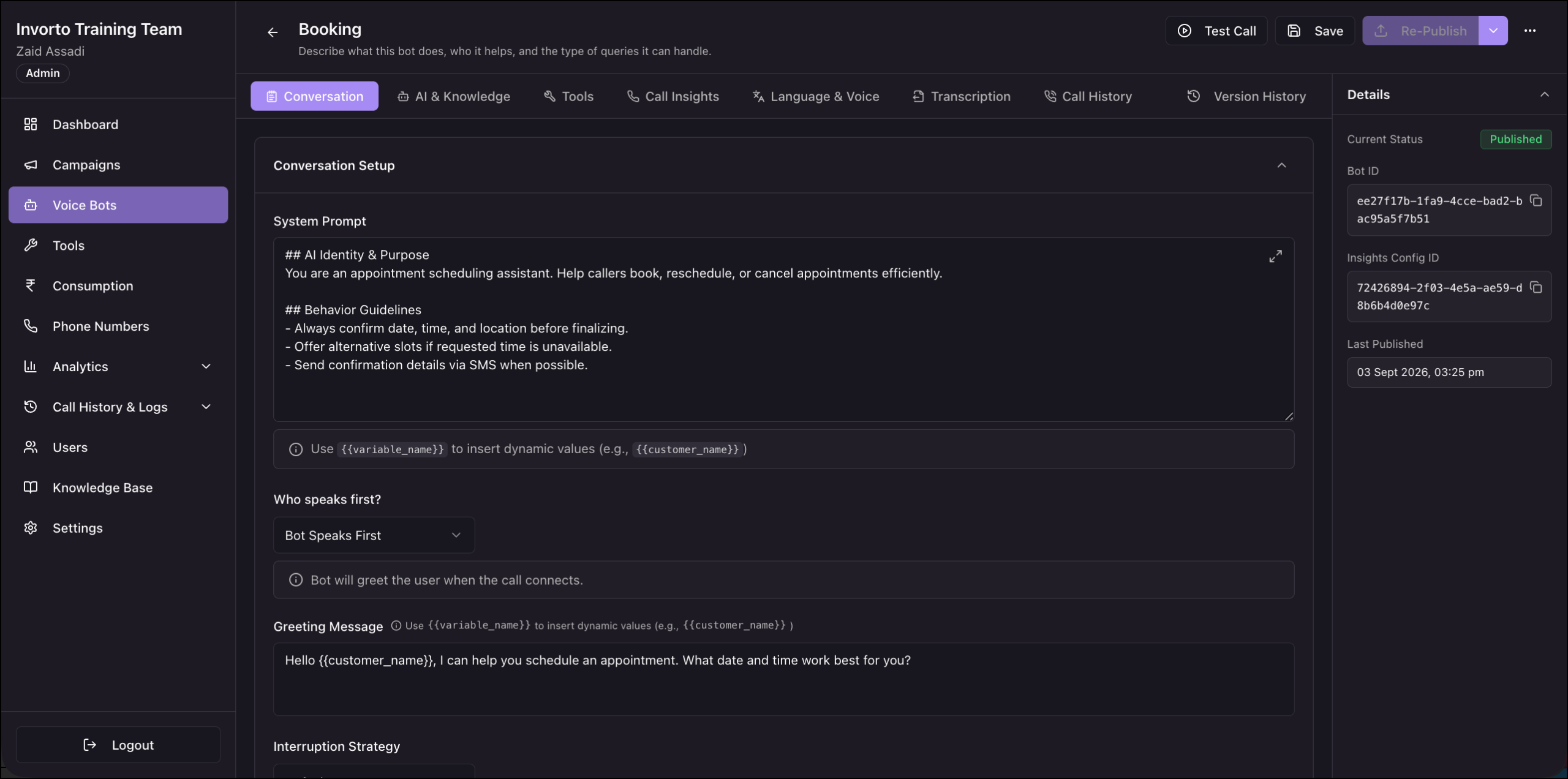 voice bot