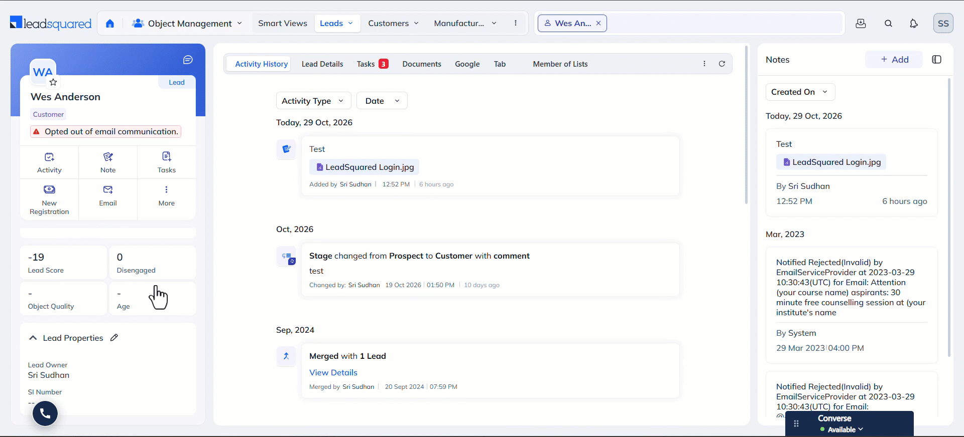 LeadSquared Product Updates