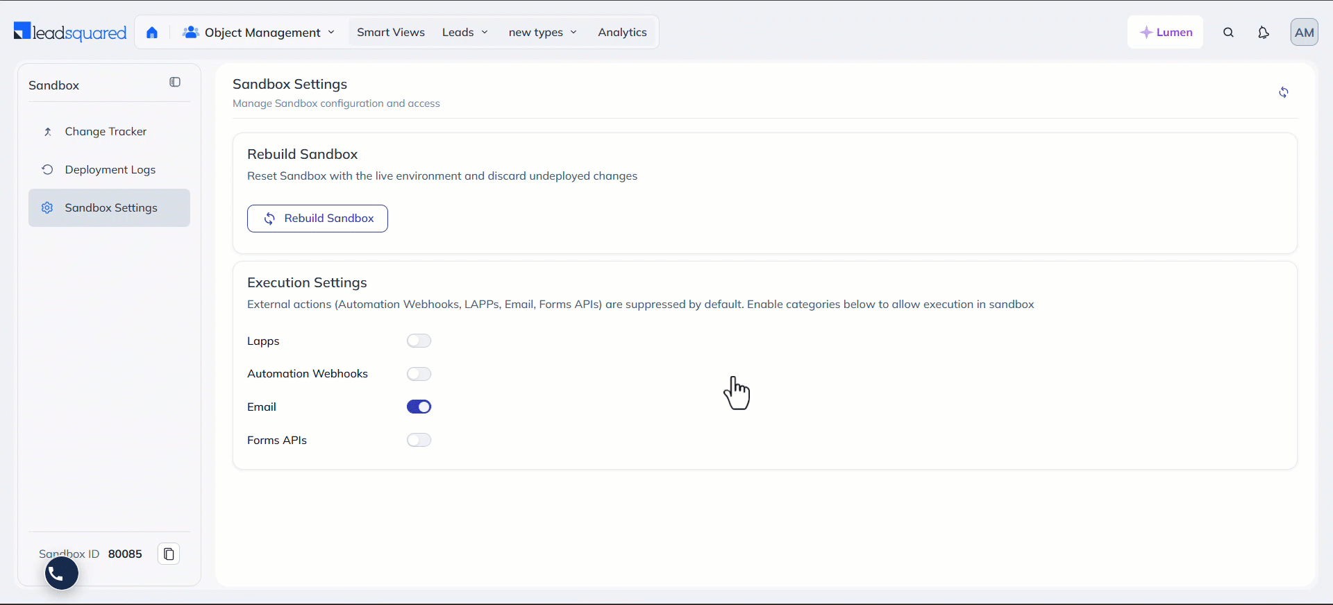 LeadSquared Sandbox v2