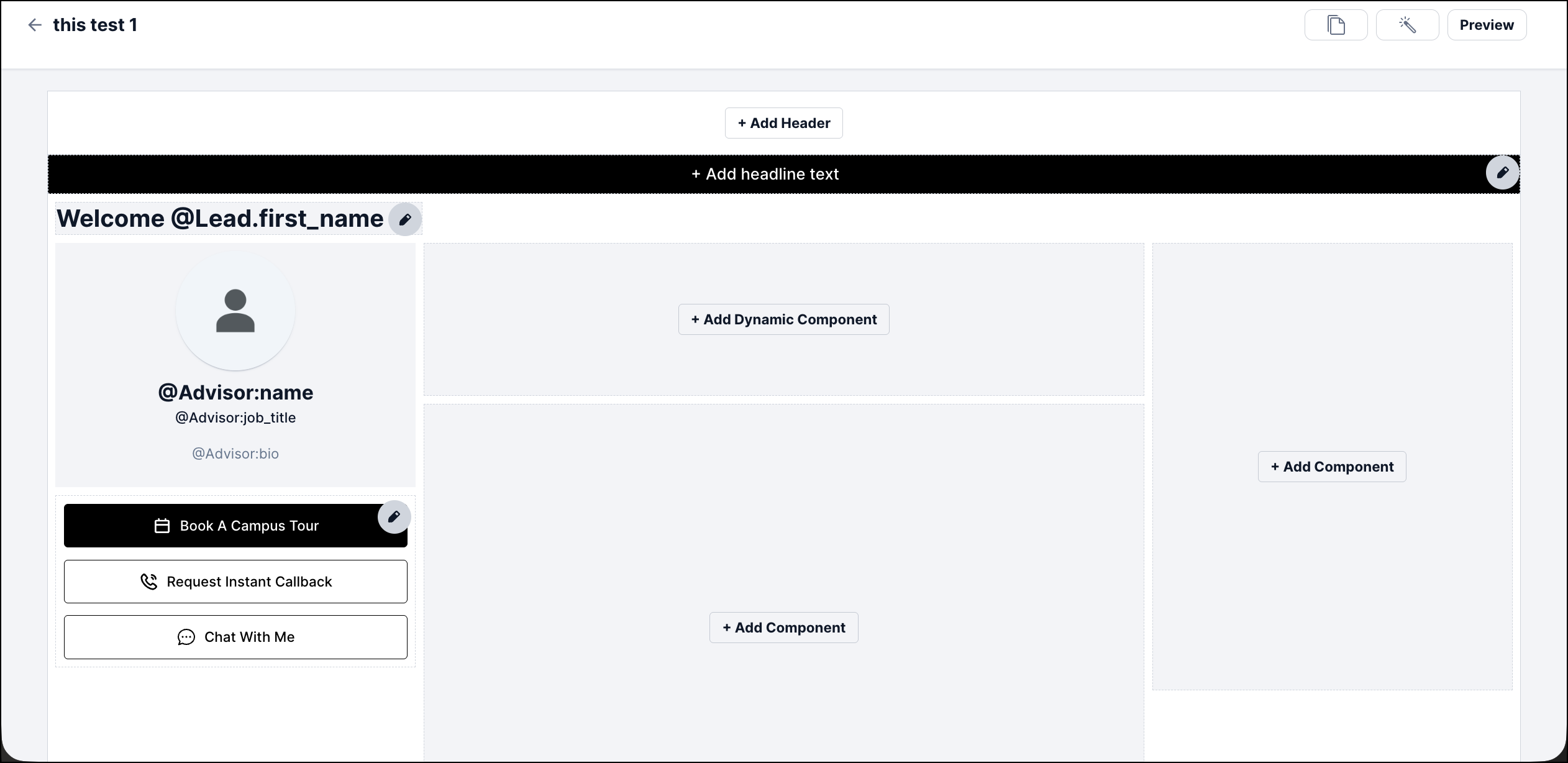 template section overview